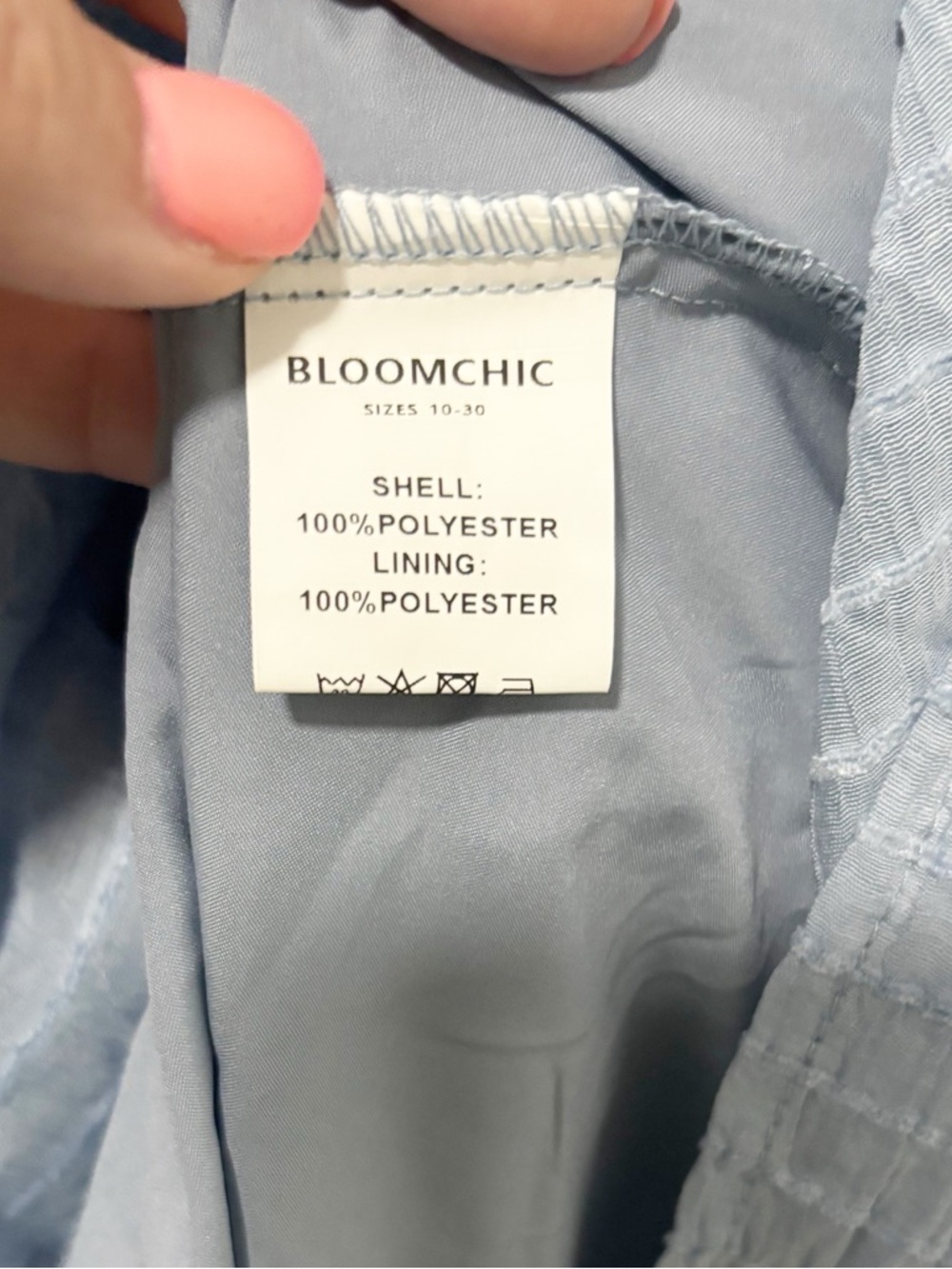 BloomChic Light Blue Peasant Dress Womens Size 18-20 Cottagecore Prairie Boho - Picture 8 of 12